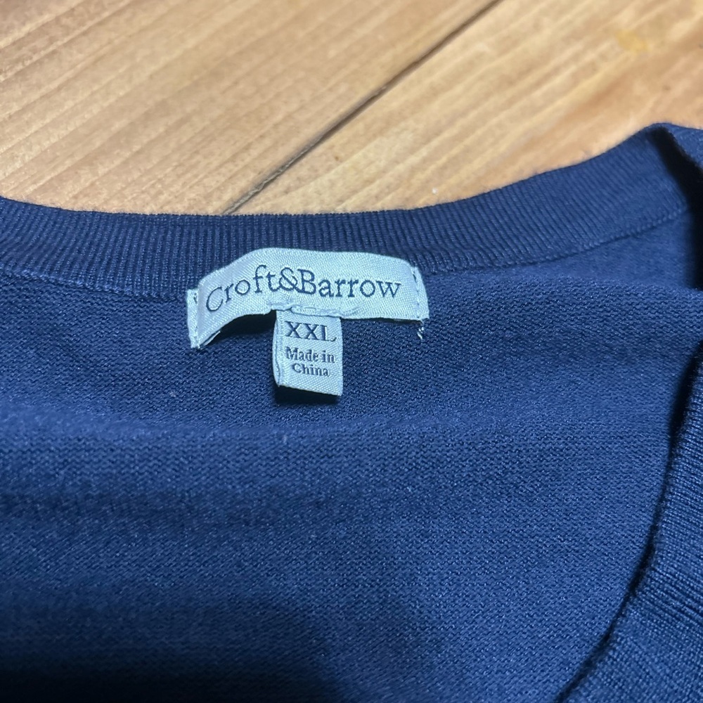 Croft & Barrow Navy Blue Sweater - Picture 3 of 12